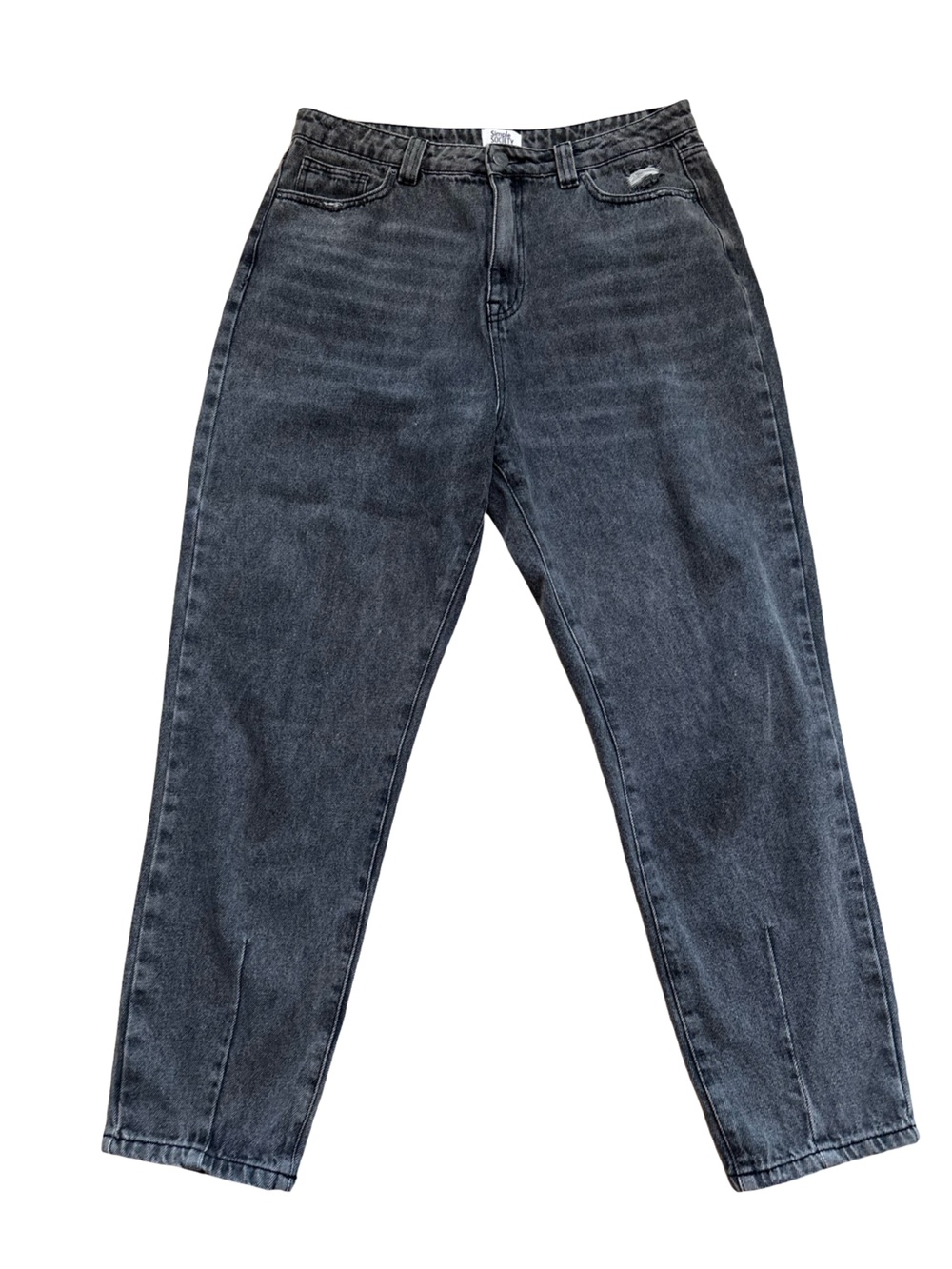 Women’s Y2K Black Washed High-Rise Retro Style Straight Leg Jeans Size 11/30